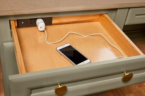 charging station in drawer smart living solutions