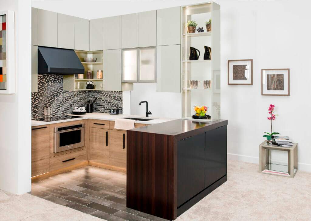 classic contemporary frameless kitchen matte black island color trends