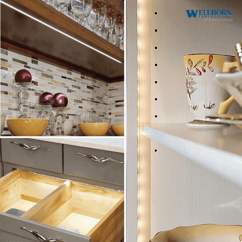 Lighting for under cabinets, in cabinets, and in drawers!