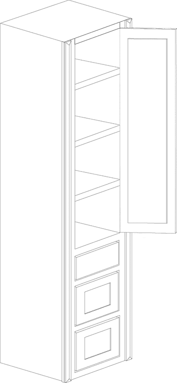 tall wall mount cabinet construction