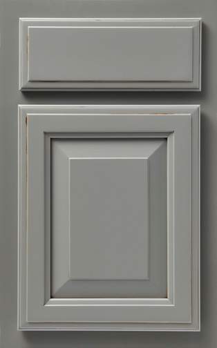 maple cabinet with gray finish